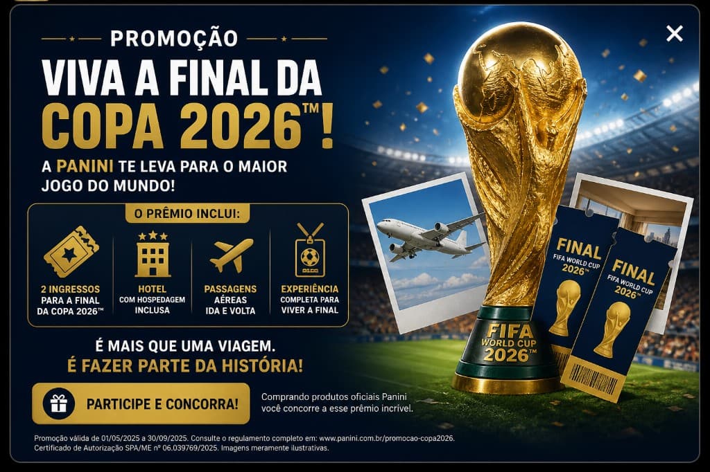 Banner da promoção final da Copa 2026