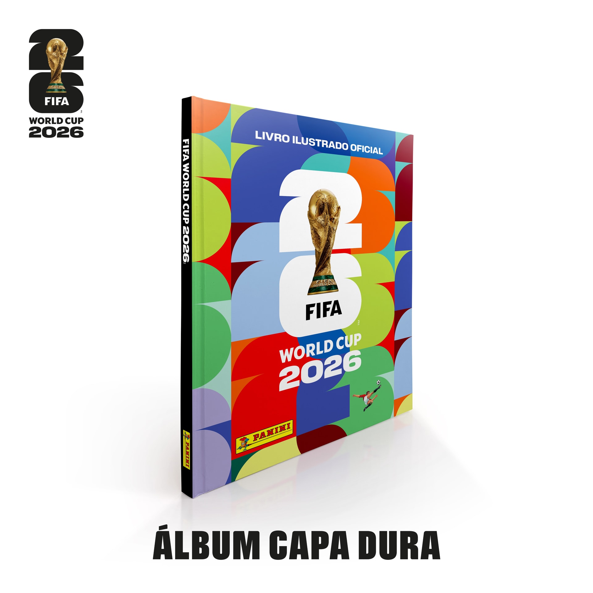 Brasil — Camisa + Álbum capa dura + 12 pacotes figurinhas