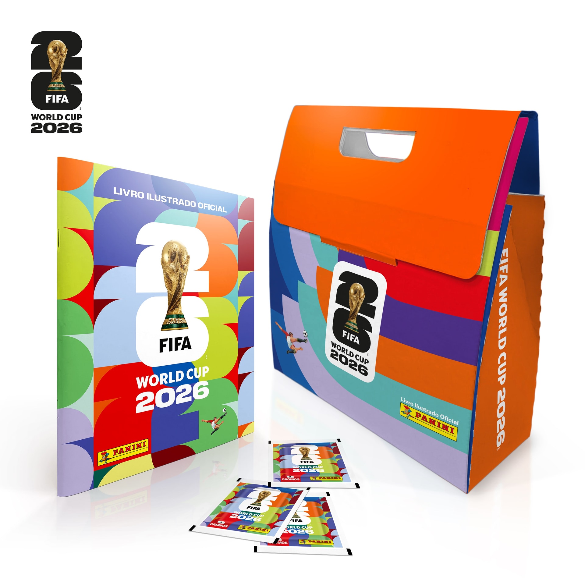 Copa 2026 — BOX Sacola — Álbum Capa Cartão + 30 Envelopes — FIFA World Cup 2026™